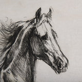 Old West Collection V ( Horse Sketch) by Mercana Studio a Hand Embellished Textured Canvas from Mercana - Luna Furniture