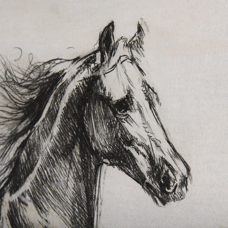 Old West Collection V ( Horse Sketch) by Mercana Studio a Hand Embellished Textured Canvas from Mercana - Luna Furniture