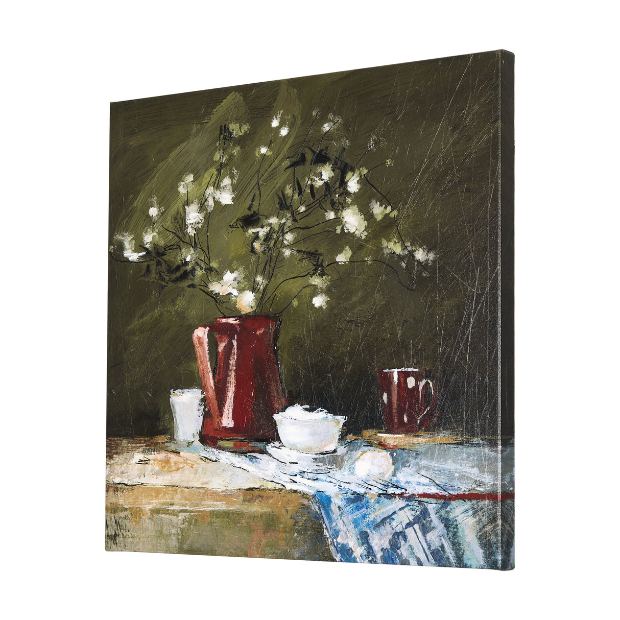 Still Life with Crock by Mercana Studio a Hand Embellished Textured Canvas from Mercana - Luna Furniture