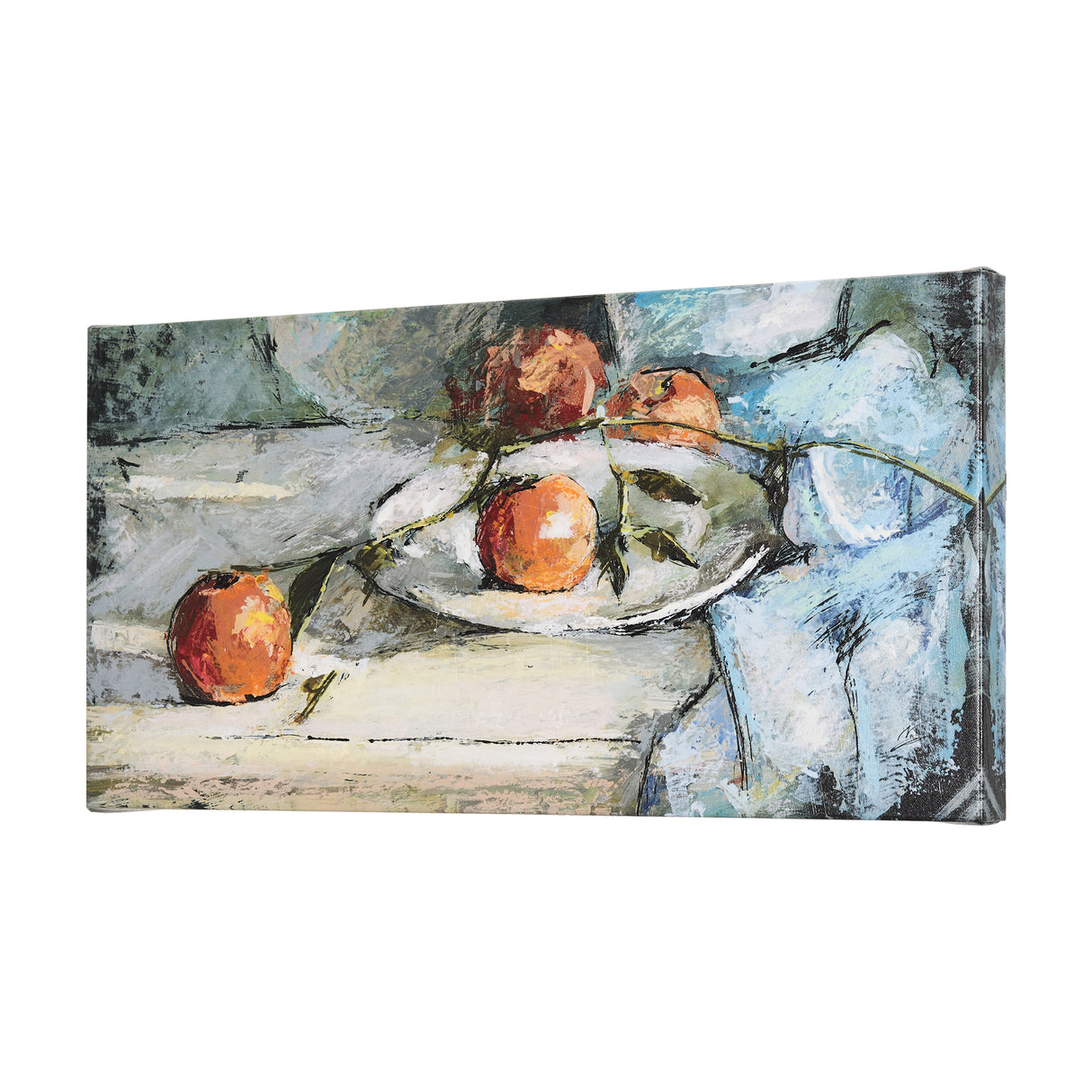 Still Life with Peaches by Mercana Studio a Hand Embellished Textured Canvas from Mercana - Luna Furniture