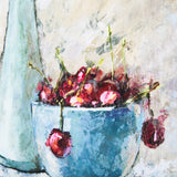 Still Life with Cherries by Mercana Studio a Hand Embellished Textured Canvas from Mercana - Luna Furniture
