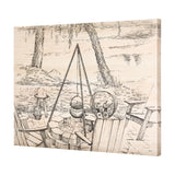 Fireside I by Mercana Studio a Hand Embellished Textured Canvas from Mercana - Luna Furniture