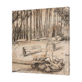 Fireside IV by Mercana Studio a Hand Embellished Textured Canvas from Mercana - Luna Furniture