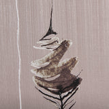Rain of Feather Warm Gray by Mercana Studio a Hand Embellished Textured Canvas from Mercana - Luna Furniture