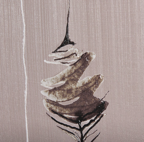 Rain of Feather Warm Gray by Mercana Studio a Hand Embellished Textured Canvas from Mercana - Luna Furniture