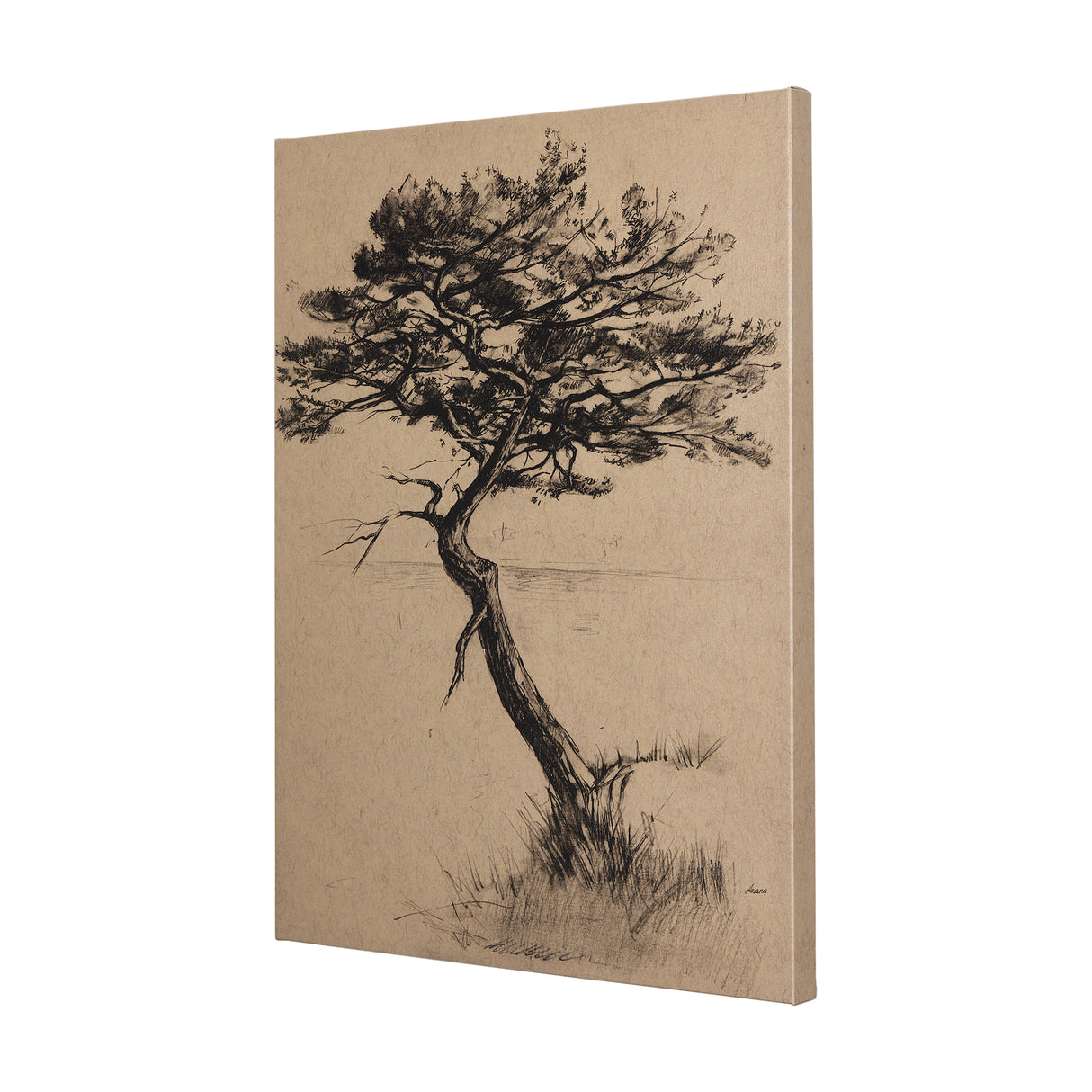 Tree Drawing III by Mercana Studio a Hand Embellished Textured Canvas from Mercana - Luna Furniture
