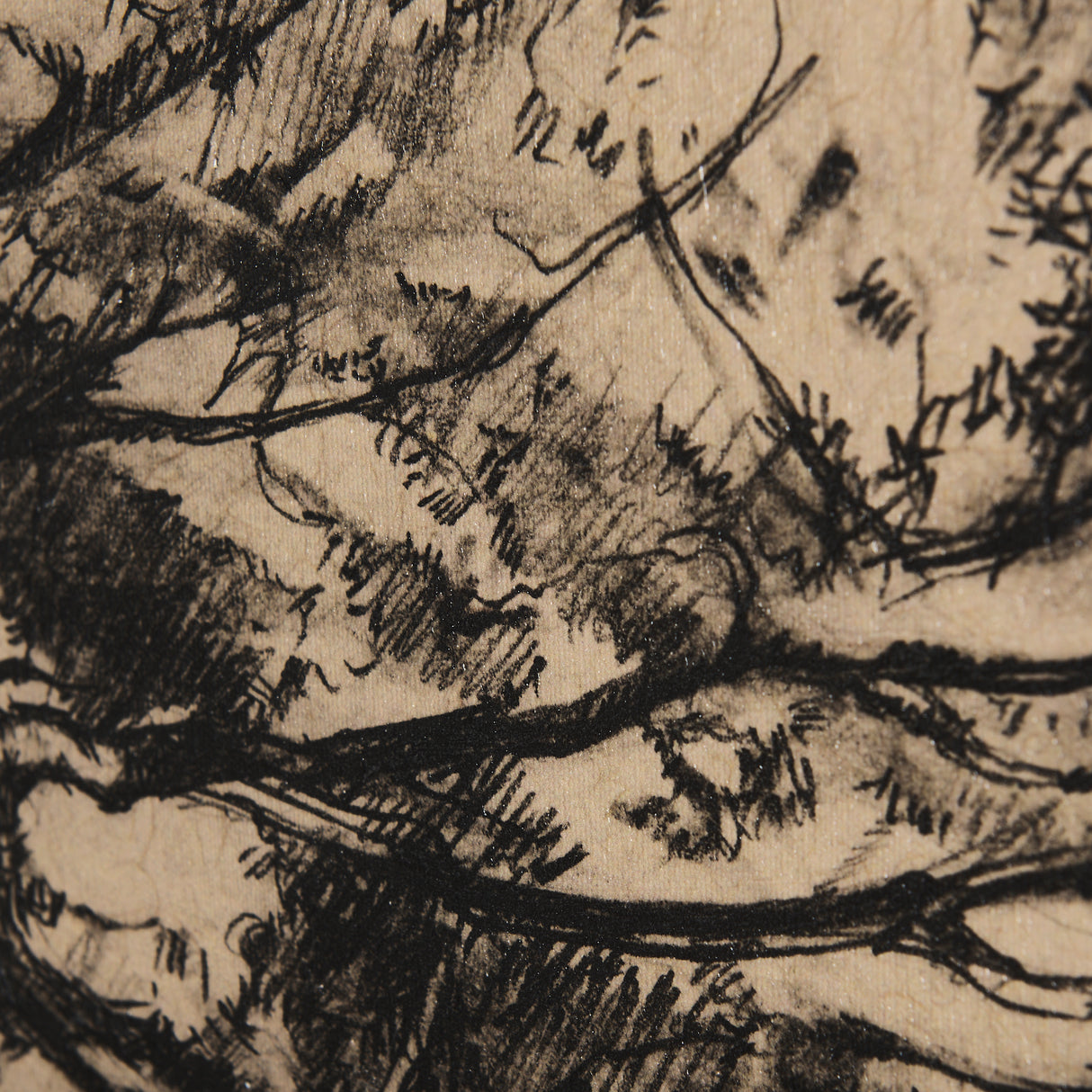Tree Drawing III by Mercana Studio a Hand Embellished Textured Canvas from Mercana - Luna Furniture