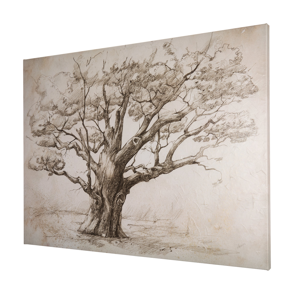Secret Life of Tree by Mercana Studio a Hand Embellished Textured Canvas from Mercana - Luna Furniture