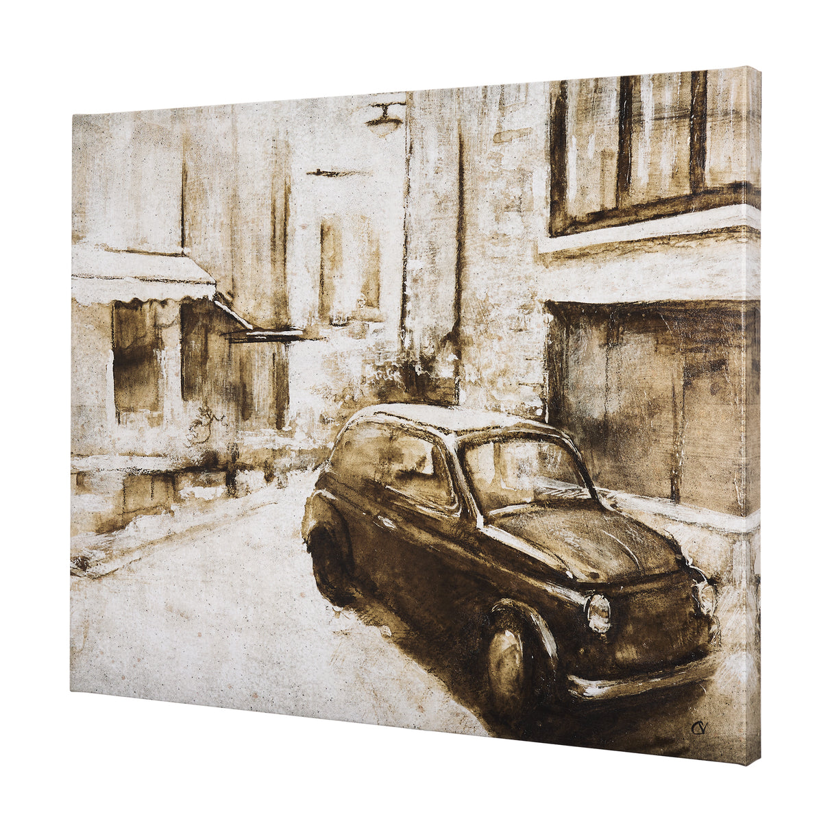 Vintage Car Picture II by Mercana Studio a Hand Embellished Textured Canvas from Mercana - Luna Furniture