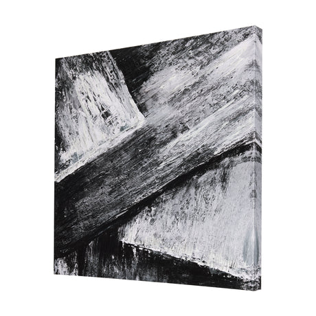 Black Composition I by Mercana Studio a Hand Embellished Textured Canvas from Mercana - Luna Furniture