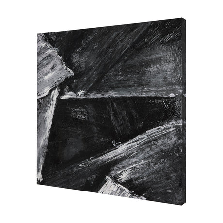 Black Composition II by Mercana Studio a Hand Embellished Textured Canvas from Mercana - Luna Furniture