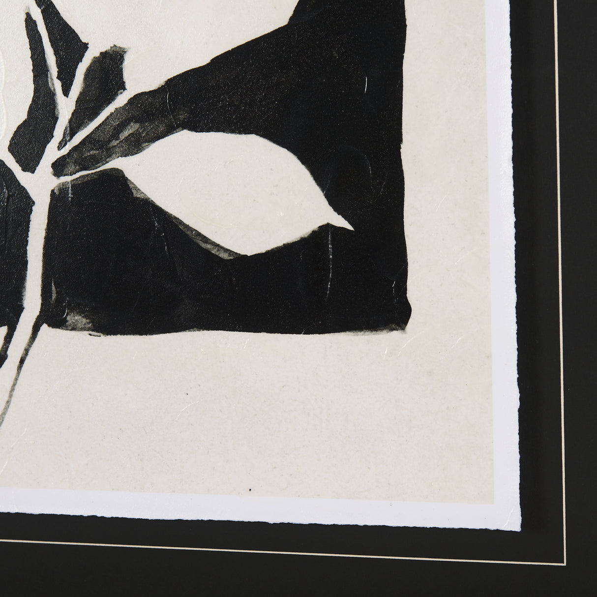 Lemon Branch Silhouette by Mercana Studio Hand Embellished Framed Art Print Matted under Glass from Mercana - Luna Furniture
