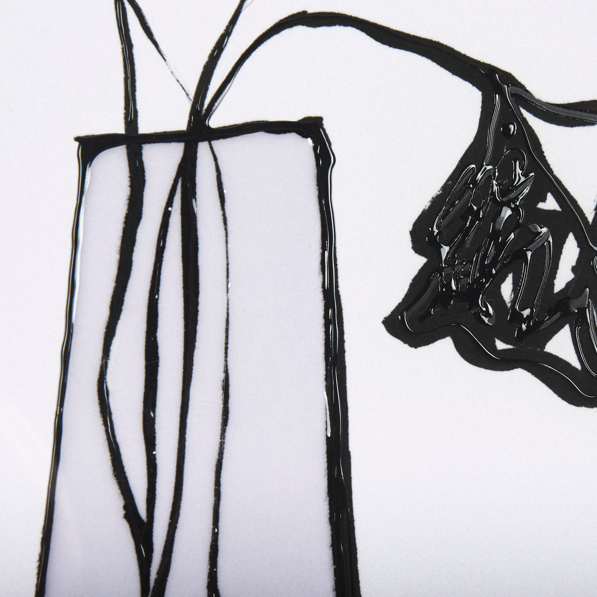 Organic Line Drawing II by Mercana Studio Hand Embellished Framed Art Print Matted under Glass from Mercana - Luna Furniture