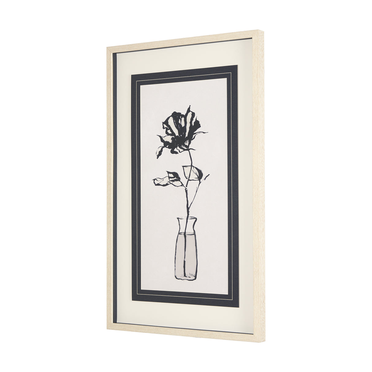 Sapphire Vase II by Mercana Studio a Hand Embellished Textured Framed Art Print Matted under Glass from Mercana - Luna Furniture