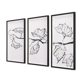 Begonia Vine (Left) by Mercana Studio Hand Embellished Textured Framed Art Print Matted under Glass from Mercana - Luna Furniture