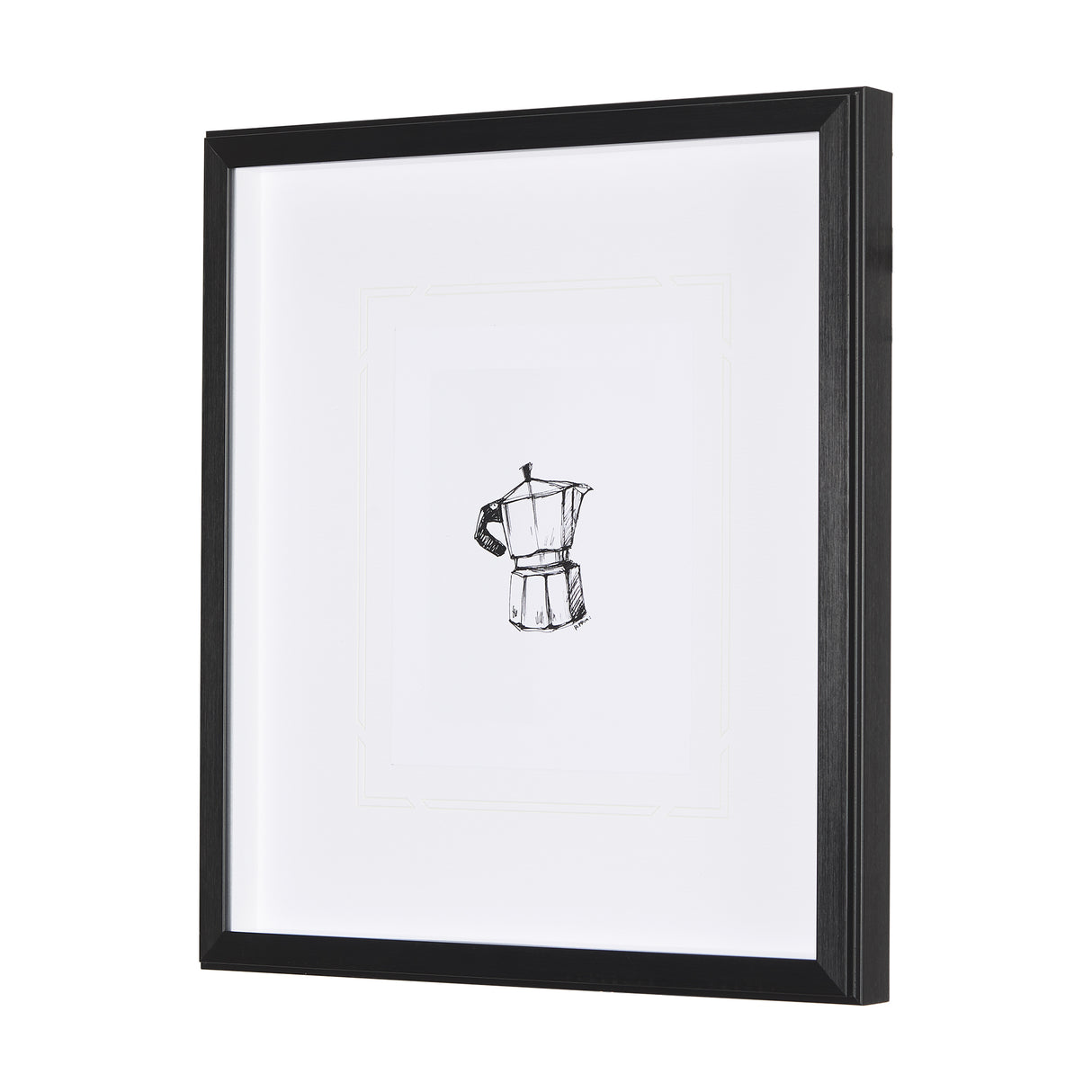 Stove Top Espresso Maker by Simeng a Framed Art Print Matted under Glass from Mercana - Luna Furniture