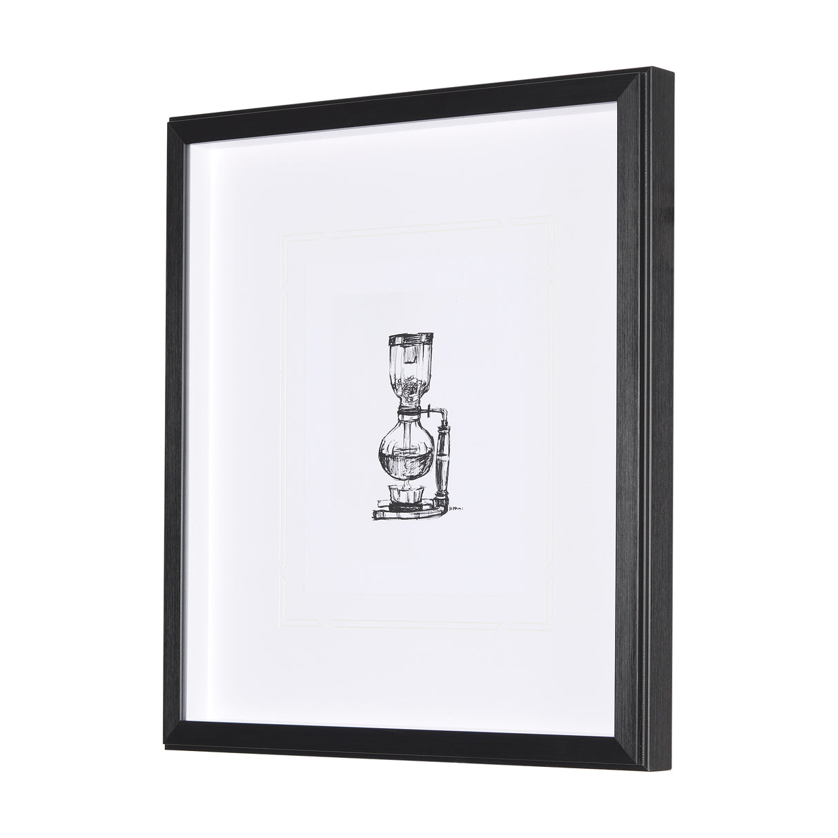 Siphon Coffee Maker by Simeng a Framed Art Print Matted under Glass from Mercana - Luna Furniture
