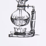 Siphon Coffee Maker by Simeng a Framed Art Print Matted under Glass from Mercana - Luna Furniture