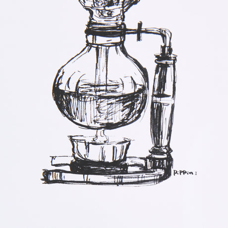 Siphon Coffee Maker by Simeng a Framed Art Print Matted under Glass from Mercana - Luna Furniture