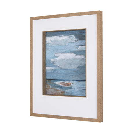 Cloud Bay I by Mercana Studio a Hand Embellished Textured Framed Art Print Matted under Glass from Mercana - Luna Furniture
