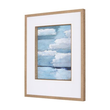 Cloud Bay II by Mercana Studio a Hand Embellished Textured Framed Art Print Matted under Glass from Mercana - Luna Furniture