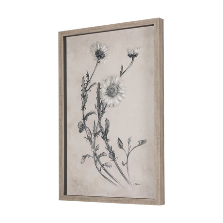 Chamomile Drawing I by Mercana Studio Hand Embellished Textured Framed Art Print Matted under Glass from Mercana - Luna Furniture