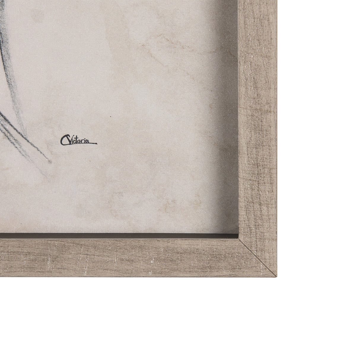 Chamomile Drawing I by Mercana Studio Hand Embellished Textured Framed Art Print Matted under Glass from Mercana - Luna Furniture