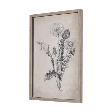 Dandelion Drawing II by Mercana Studio Hand Embellished Textured Framed Art Print Matted under Glass from Mercana - Luna Furniture