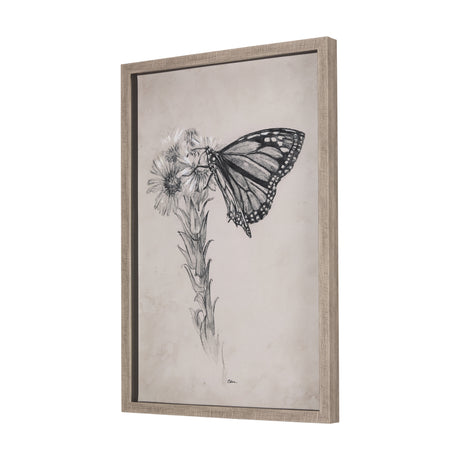 Wild Aster Monarch Butterfly III Mercana Studio Hand Embellished Framed Art Print Matted under Glass from Mercana - Luna Furniture