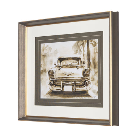 Vintage Car Picture IV by Mercana Studio Hand Embellished Framed Art Print Matted under Glass from Mercana - Luna Furniture