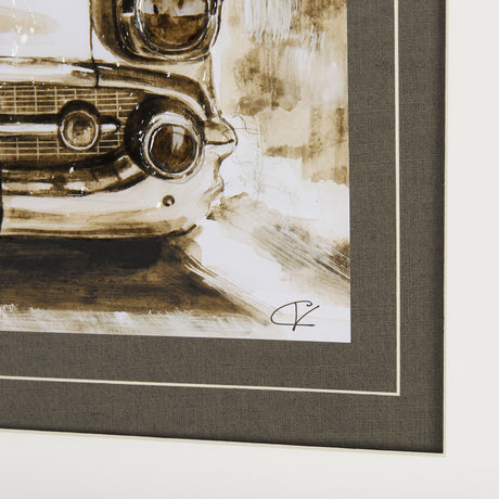 Vintage Car Picture IV by Mercana Studio Hand Embellished Framed Art Print Matted under Glass from Mercana - Luna Furniture