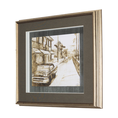 Vintage Car Picture I by Mercana Studio Hand Embellished Textured Framed Art Print Matted under Glas from Mercana - Luna Furniture