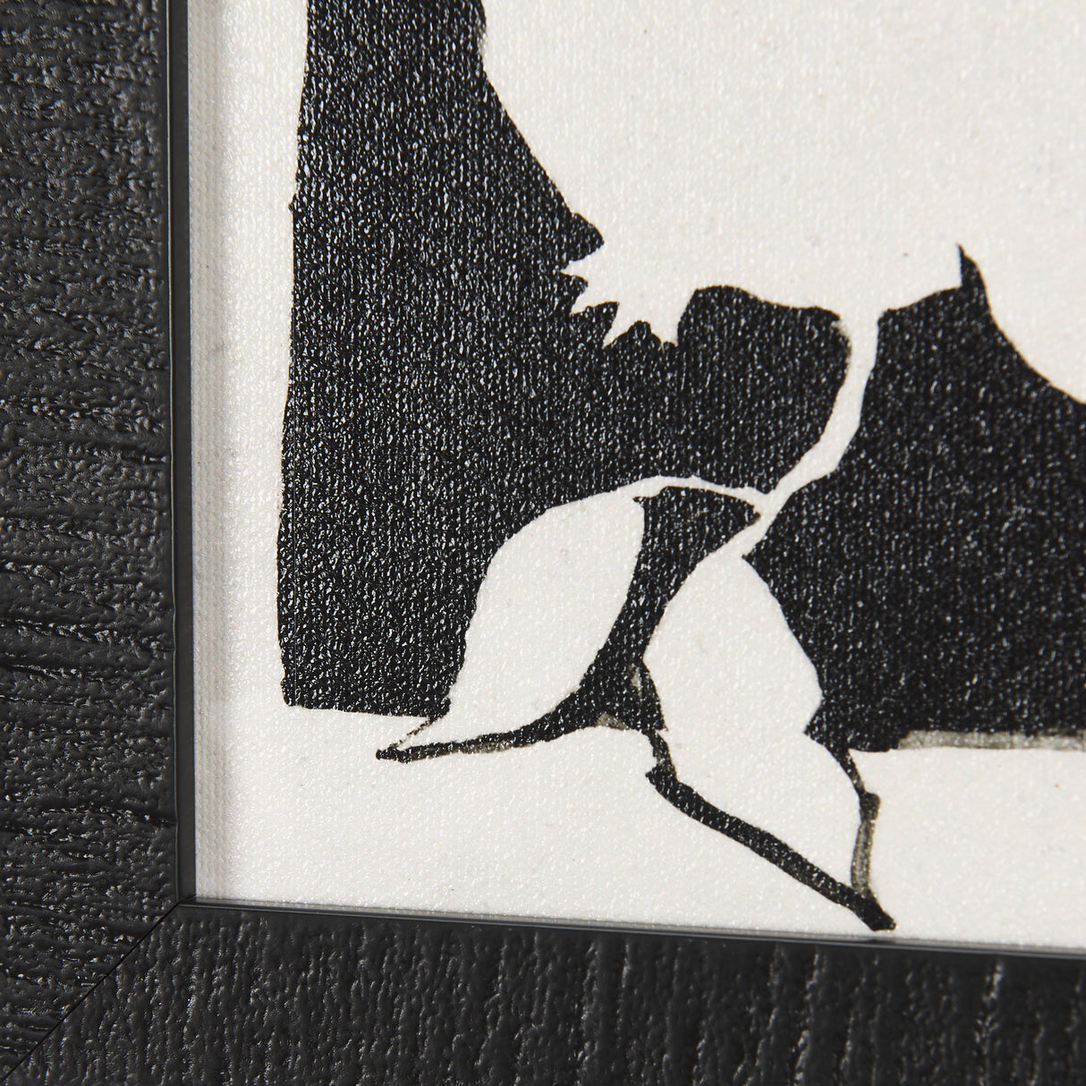 Pomegranate Branch Silhouette by Mercana Studio a Hand Embellished Textured Framed Art Print from Mercana - Luna Furniture