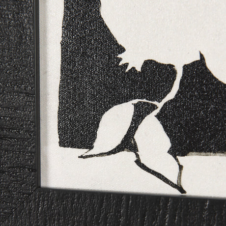 Pomegranate Branch Silhouette by Mercana Studio a Hand Embellished Textured Framed Art Print from Mercana - Luna Furniture
