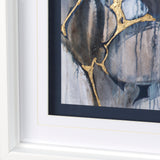 River Rocks by Liz Jardine a Hand Embellished Textured Framed Art Print Matted under Glass from Mercana - Luna Furniture
