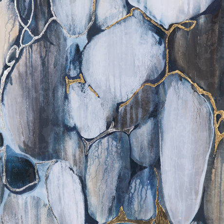 River Rocks by Liz Jardine a Hand Embellished Textured Framed Art Print Matted under Glass from Mercana - Luna Furniture