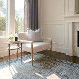 Felicity 15.8L X 15.8W X 22.5H Glass Top W/ White Marble Shelf and Antique Gold Base End/Side Table from Mercana - Luna Furniture