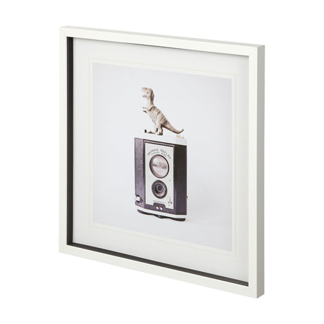 T-rex & Vintage Camera by Susannah Tucker Photography a Framed Photo Art Print Matted under Glass from Mercana - Luna Furniture