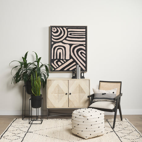 Clay Patern II by Mercana Studio a Hand Embellished Textured Framed Art Print from Mercana - Luna Furniture