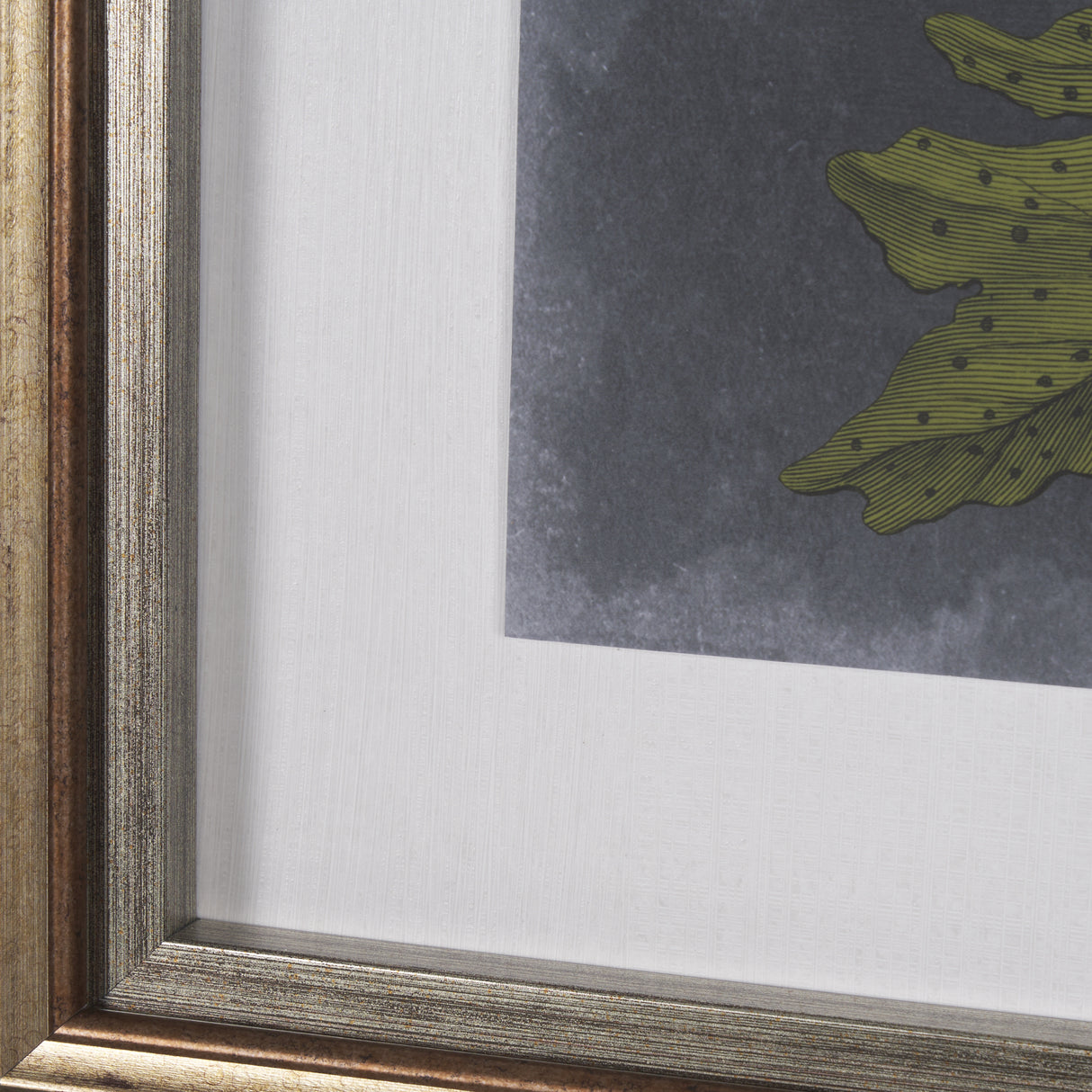 Foliage Dramatique I by Vision Studio Hand Embellished Textured Framed Art Print Matted under Glass from Mercana - Luna Furniture