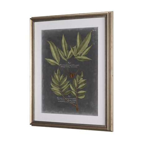 Foliage Dramatique IV by Vision Studio Hand Embellished Textured Framed Art Print Matted under Glass from Mercana - Luna Furniture