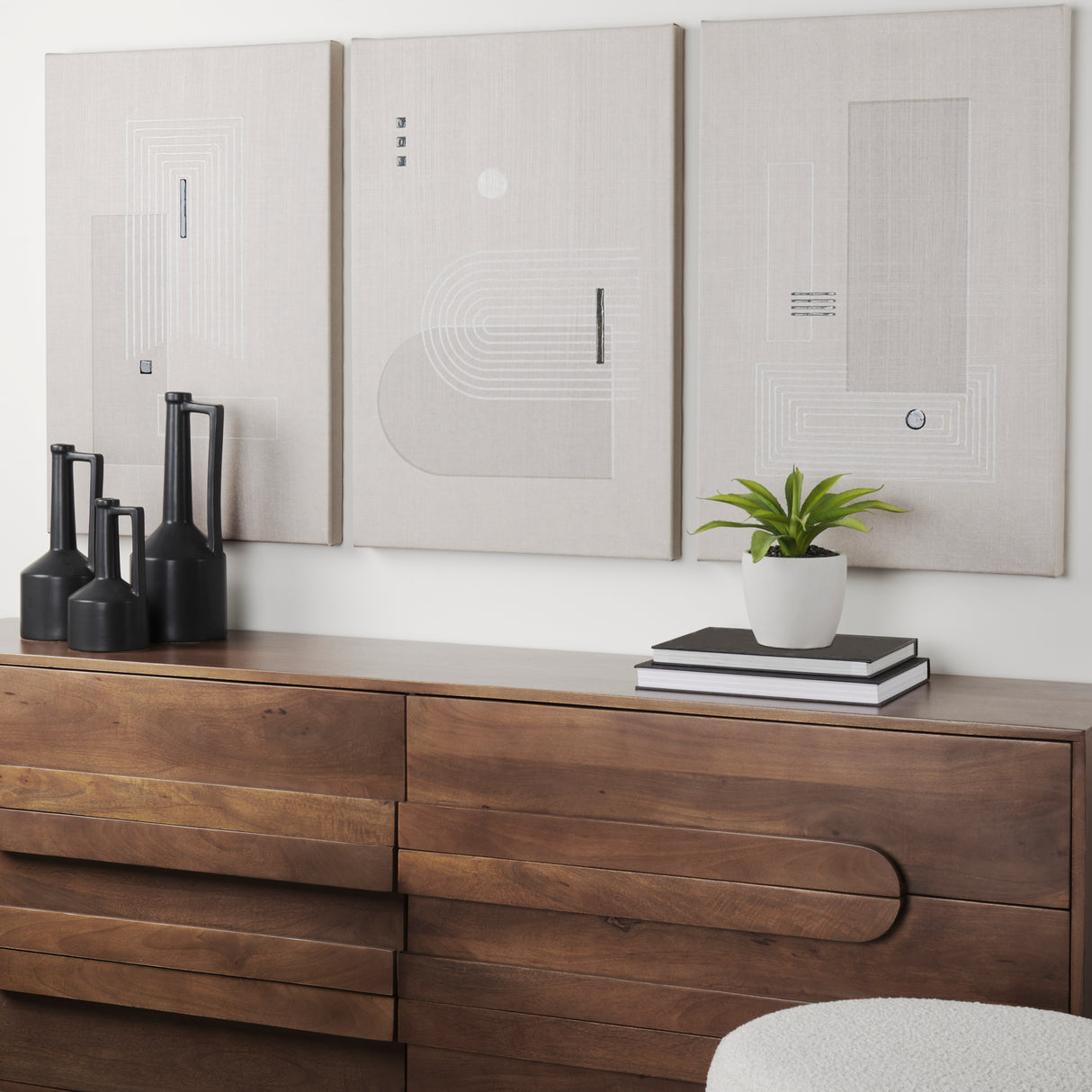 Balance IV by Mercana Studio a Hand Embellished Textured Canvas from Mercana - Luna Furniture