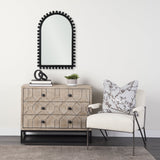Leeds 23L x 35H Black Wood Arch Frame Mirror from Mercana - Luna Furniture