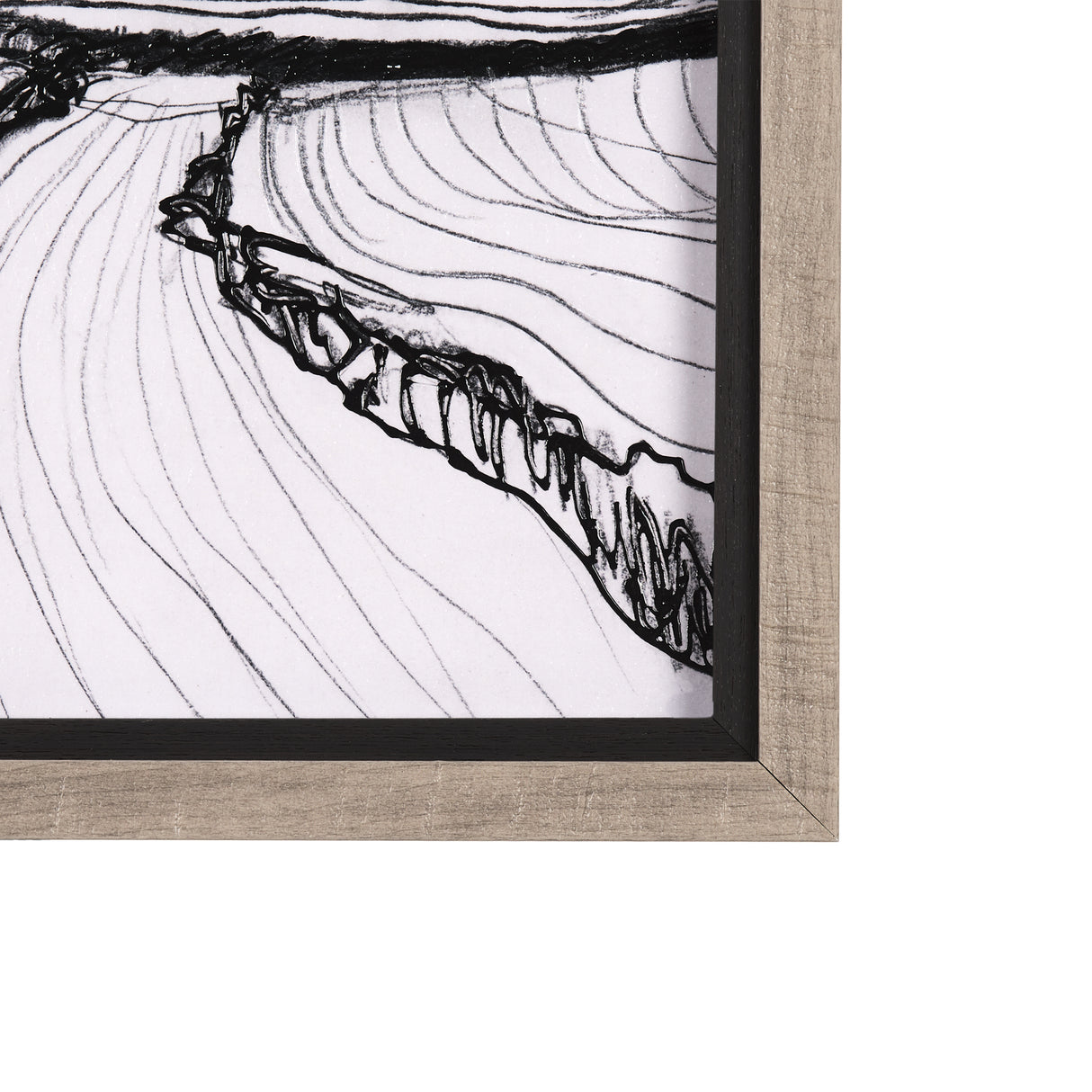 Rural Sketch-I by Mercana Studio a Hand Embellished Textured Framed Art Print from Mercana - Luna Furniture