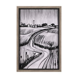 Rural Sketch-II by Mercana Studio a Hand Embellished Textured Framed Art Print from Mercana - Luna Furniture