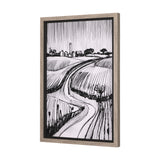 Rural Sketch-II by Mercana Studio a Hand Embellished Textured Framed Art Print from Mercana - Luna Furniture