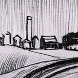 Rural Sketch-II by Mercana Studio a Hand Embellished Textured Framed Art Print from Mercana - Luna Furniture