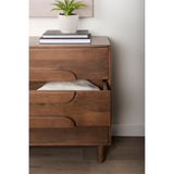 Astrid 36L x 17W x 30.3H Medium Brown Solid Wood 3 Drawer Cabinet from Mercana - Luna Furniture
