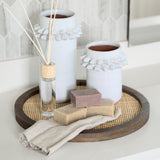 Farmhampton Large Gray Spoked Ceramic Vase from Mercana - Luna Furniture
