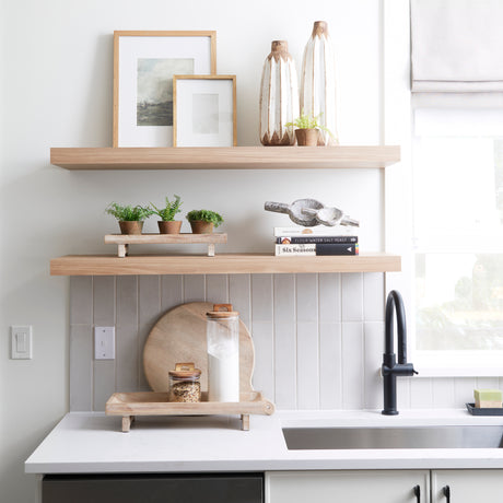 Carver Set of 2 Rectangular White Washed Wood Trays from Mercana - Luna Furniture